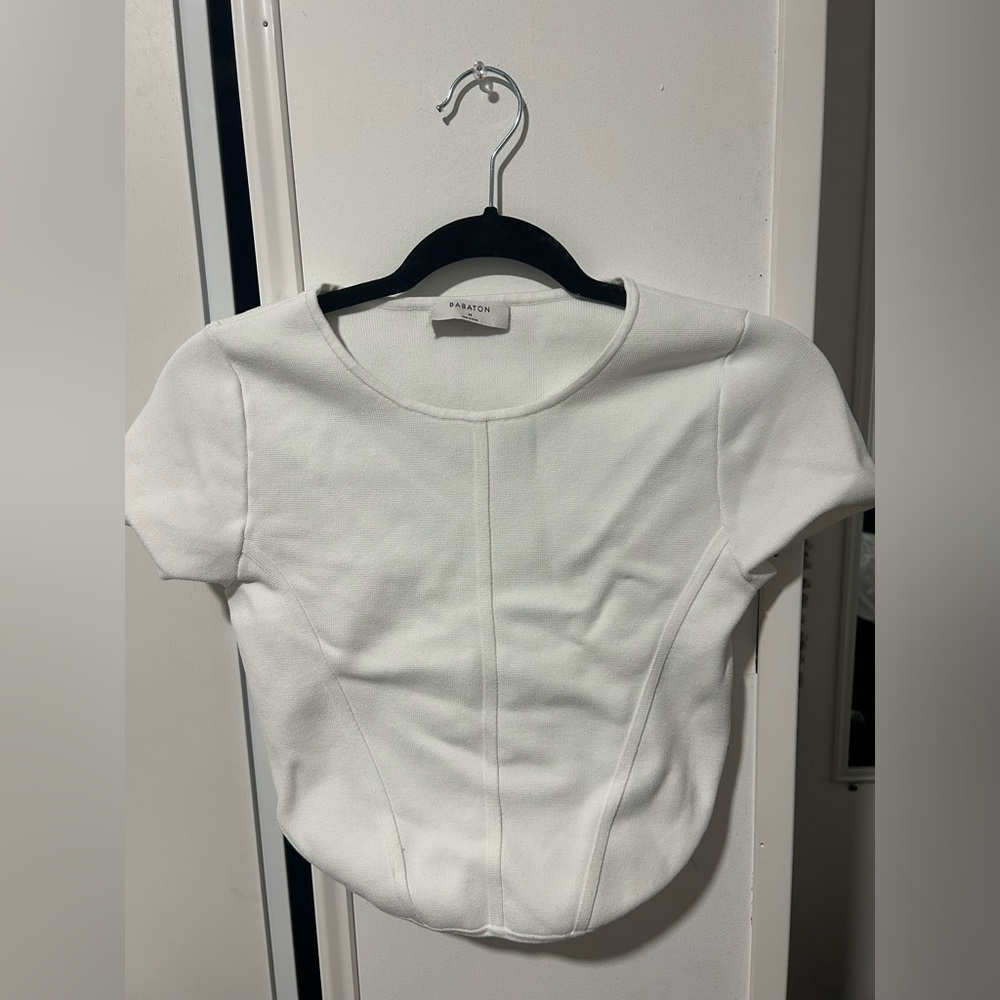 Aritzia corset white top